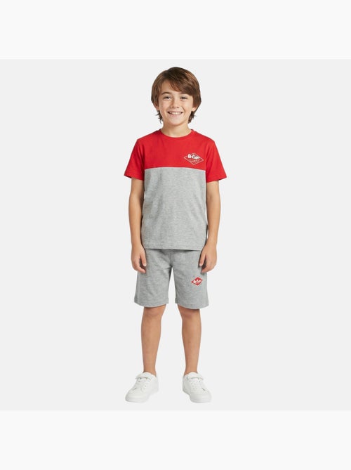 Lee Cooper - Ensemble garçon T shirt manches courtes et short assorti - Kiabi