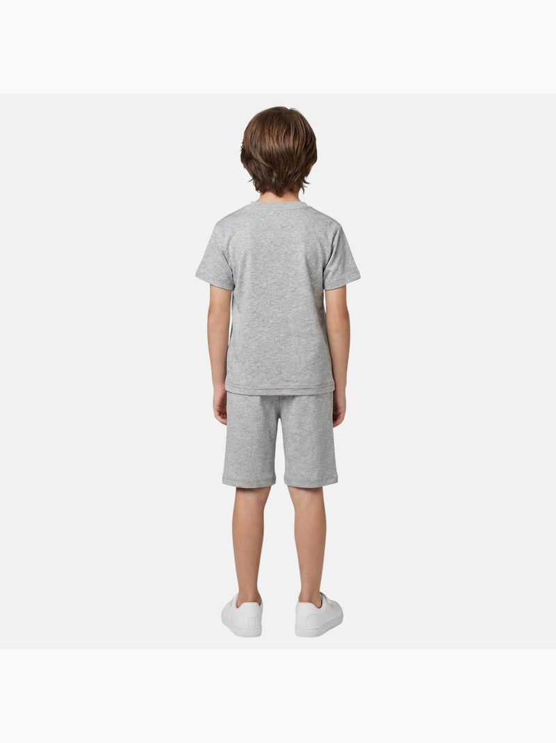 Lee Cooper - Ensemble garçon T shirt manches courtes et short assorti Rouge - Kiabi
