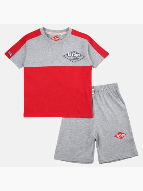 Lee Cooper - Ensemble garçon T shirt manches courtes et short assorti - Kiabi