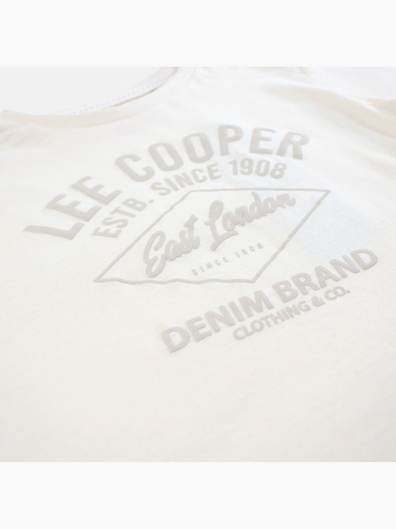 Lee Cooper - Ensemble garçon t-shirt manches courtes et short Beige - Kiabi