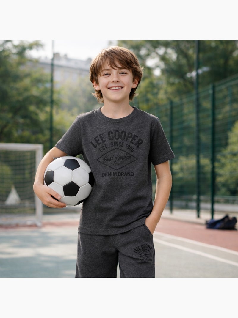 Lee Cooper - Ensemble garçon t-shirt manches courtes et short Noir - Kiabi