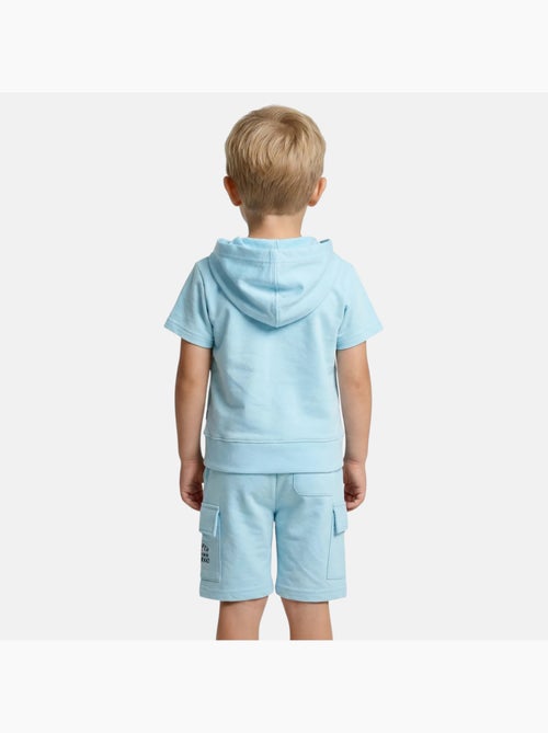 Lee Cooper - Ensemble garçon T-shirt manches courtes zippé et short - Kiabi