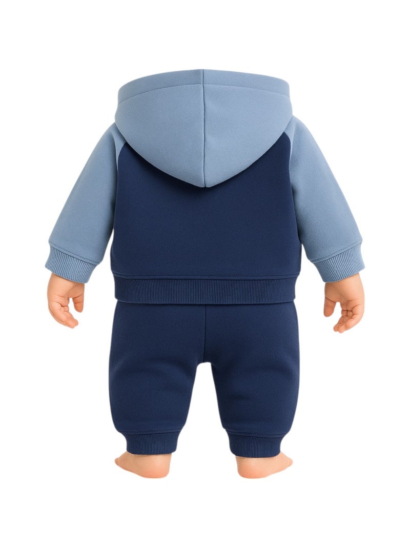 Lee Cooper - Ensemble jogging garçon sweat capuche et pantalon imprimé Bleu marine - Kiabi