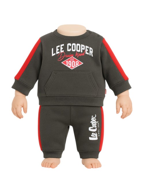 Lee Cooper - Ensemble jogging garçon sweat capuche et pantalon imprimé - Kiabi