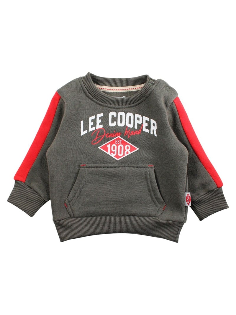 Lee Cooper - Ensemble jogging garçon sweat capuche et pantalon imprimé Gris foncé - Kiabi