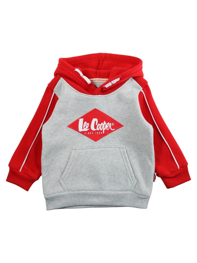 Lee Cooper - Ensemble jogging garçon sweat capuche et pantalon imprimé Gris - Kiabi