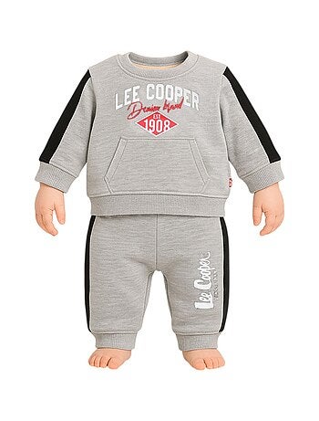 Lee Cooper - Ensemble jogging garçon sweat capuche et pantalon imprimé