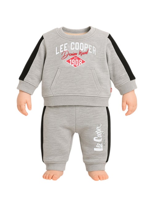 Lee Cooper - Ensemble jogging garçon sweat capuche et pantalon imprimé - Kiabi
