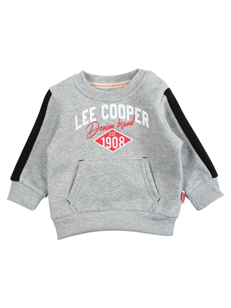 Lee Cooper - Ensemble jogging garçon sweat capuche et pantalon imprimé Gris - Kiabi