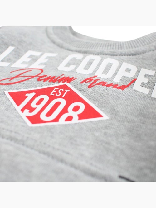 Lee Cooper - Ensemble jogging garçon sweat capuche et pantalon imprimé - Kiabi