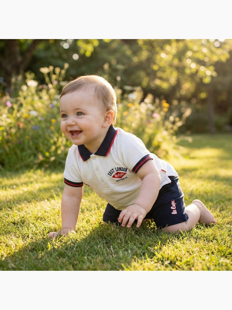 Lee Cooper - Ensemble Polo et Short  bébé garçon Blanc - Kiabi