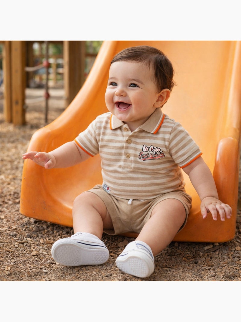 Lee Cooper - Ensemble polo et short bébé garçon été Beige - Kiabi