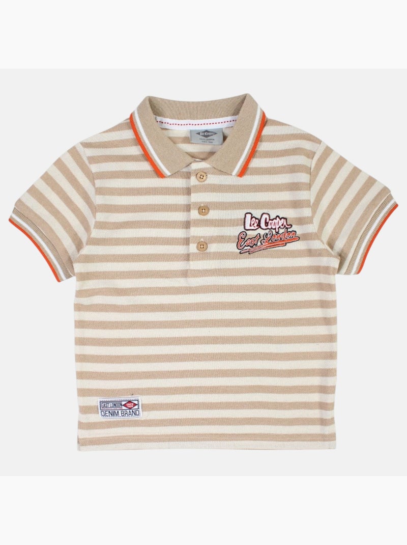 Lee Cooper - Ensemble polo et short bébé garçon été Beige - Kiabi