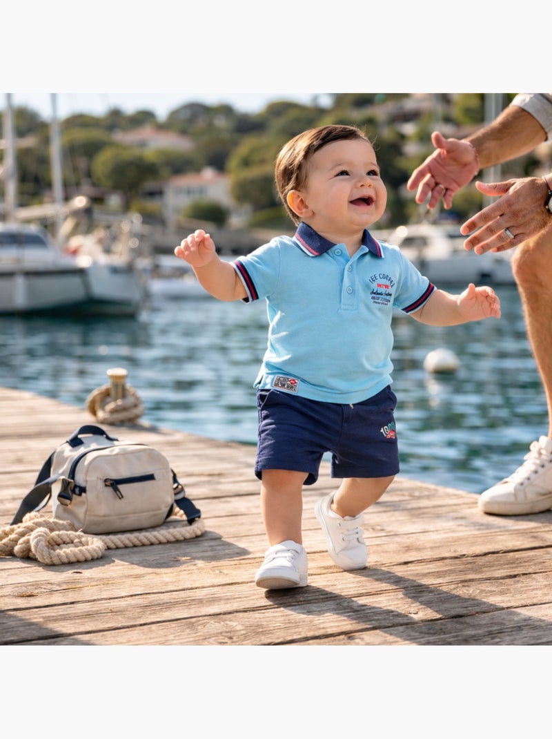 Lee Cooper - Ensemble polo et short bébé garçon été Bleu - Kiabi