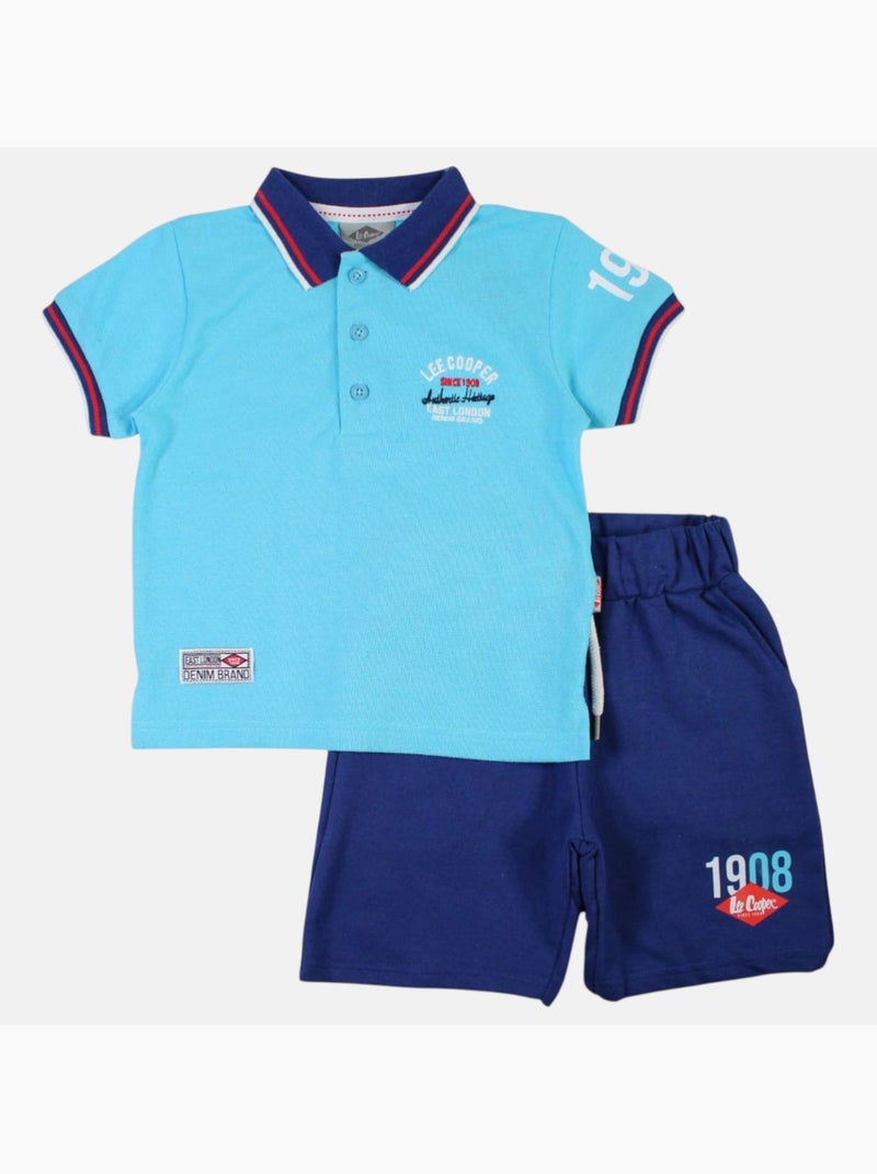 Lee Cooper - Ensemble polo et short bébé garçon été Bleu - Kiabi