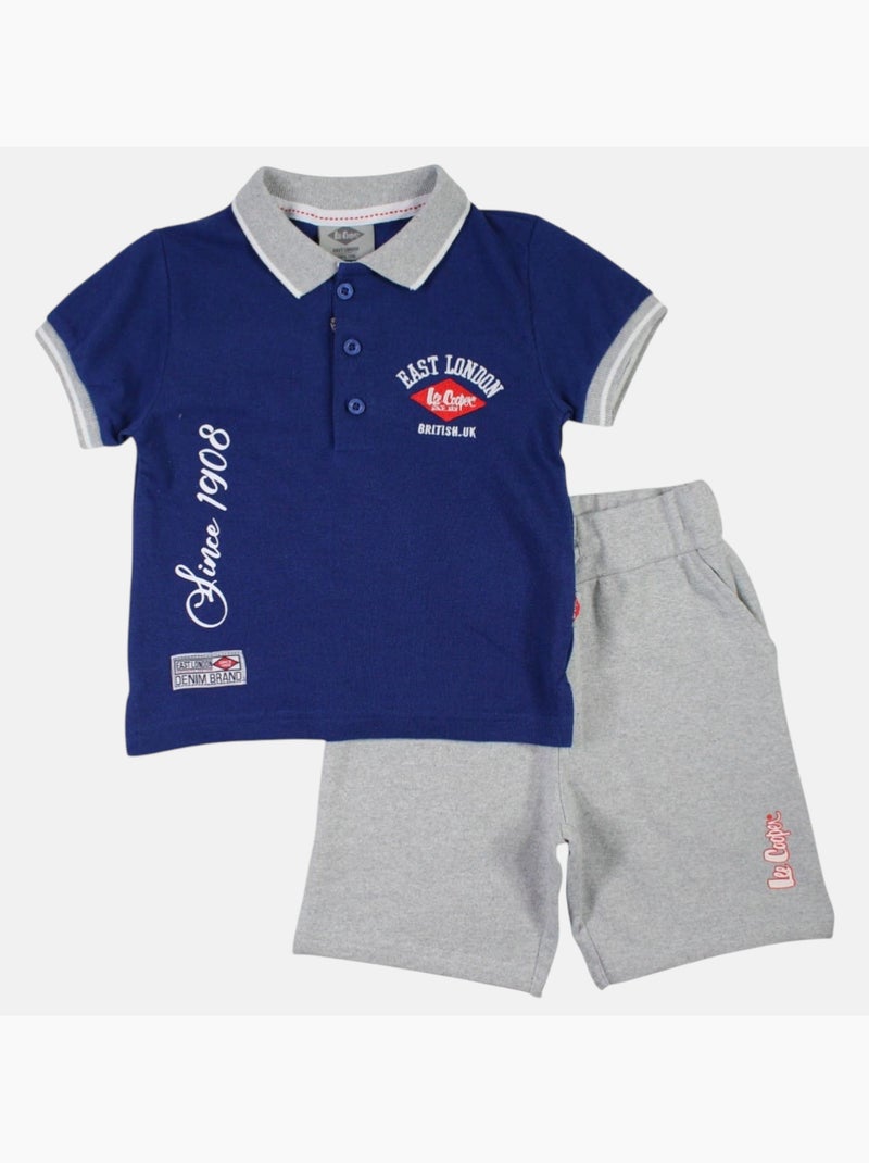 Lee Cooper - Ensemble polo et short bébé garçon été Bleu marine - Kiabi