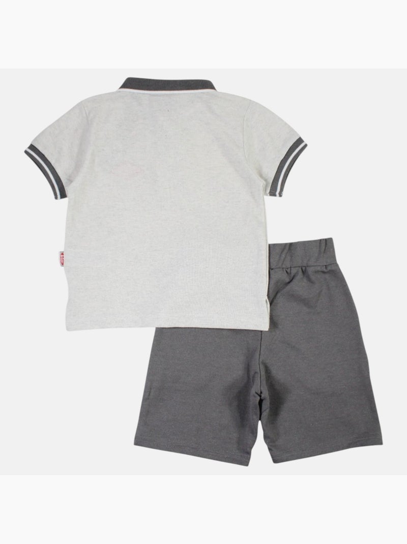 Lee Cooper - Ensemble polo et short bébé garçon été Gris - Kiabi