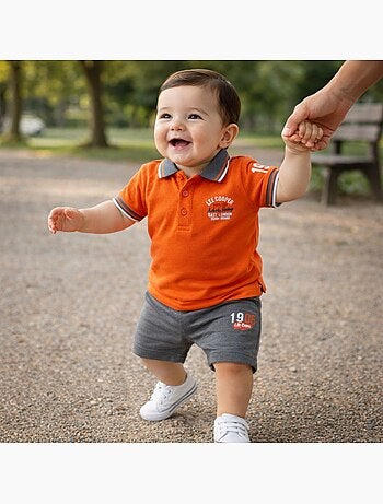 Lee Cooper - Ensemble polo et short bébé garçon été
