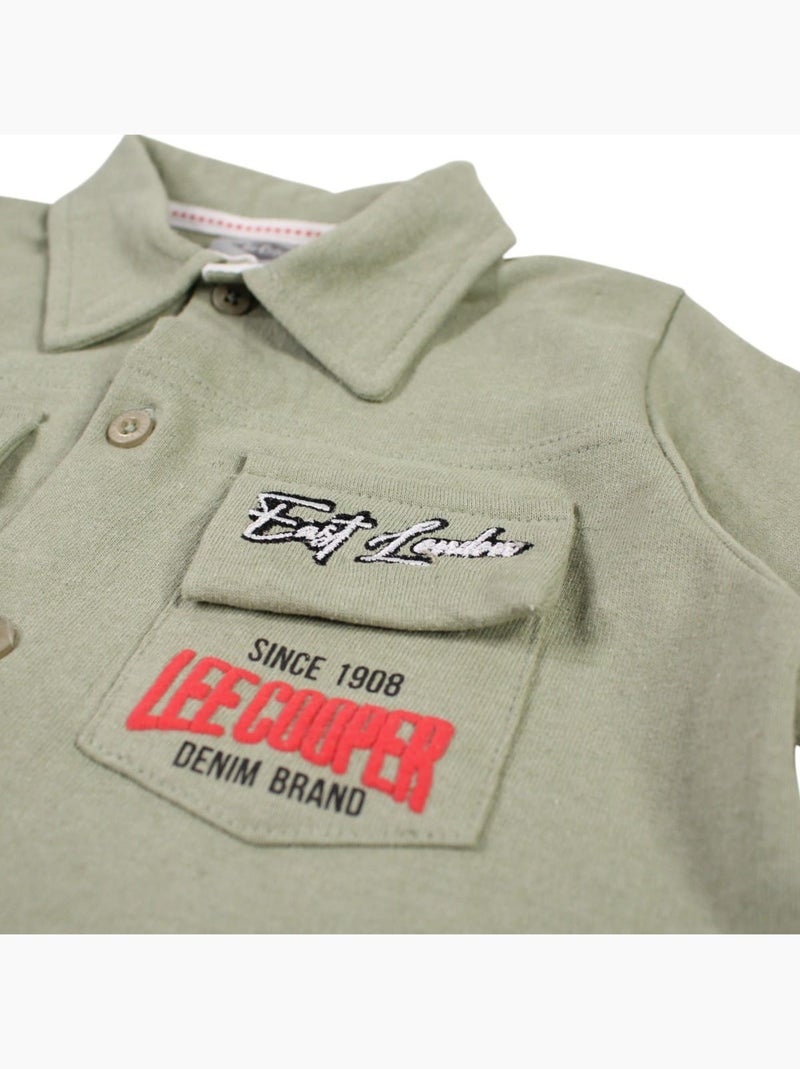 Lee Cooper - Ensemble polo et short bébé garçon imprimé Kaki - Kiabi