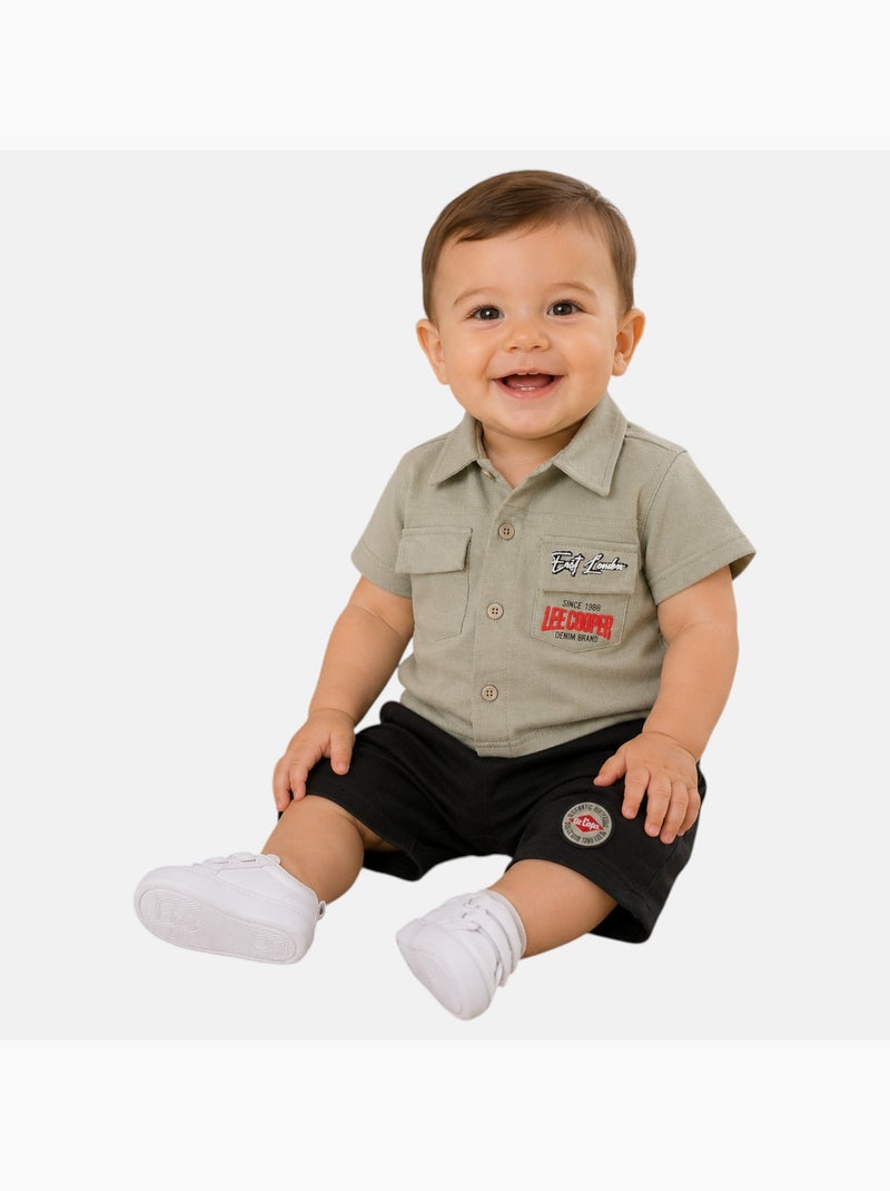 Lee Cooper - Ensemble T-shirt et Short Lee Cooper - Gris - Garçon - 0
