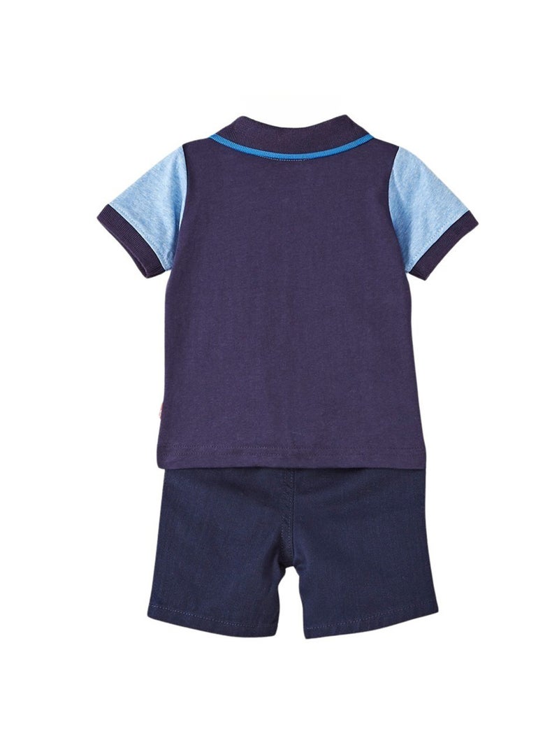 Lee Cooper - Ensemble Polo et Short  bébé Lee Cooper Bleu marine - Kiabi