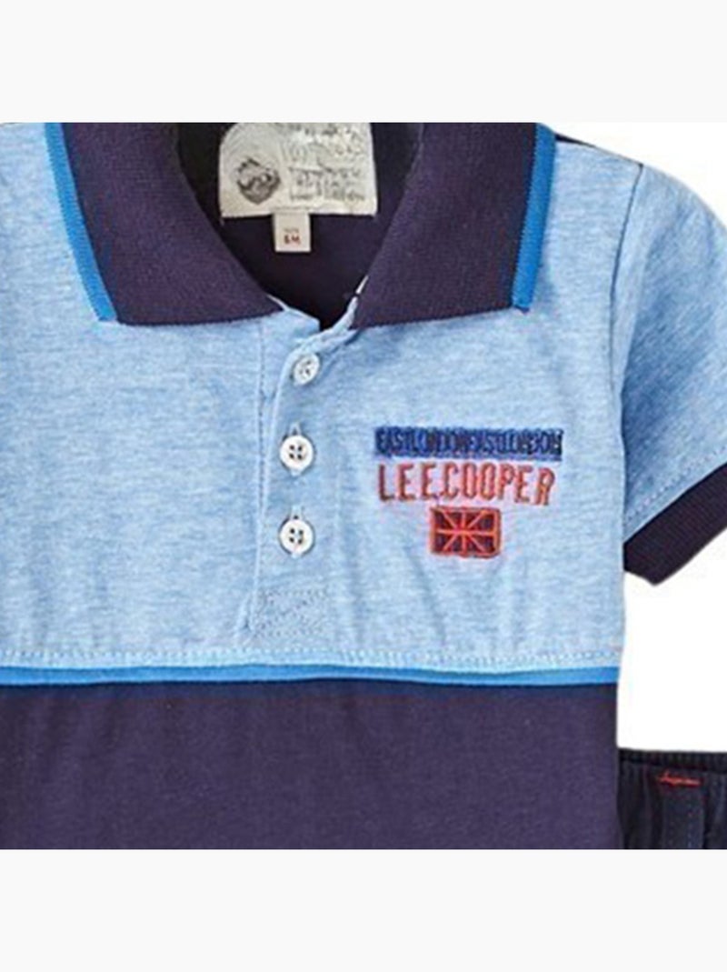 Lee Cooper - Ensemble Polo et Short  bébé Lee Cooper Bleu marine - Kiabi