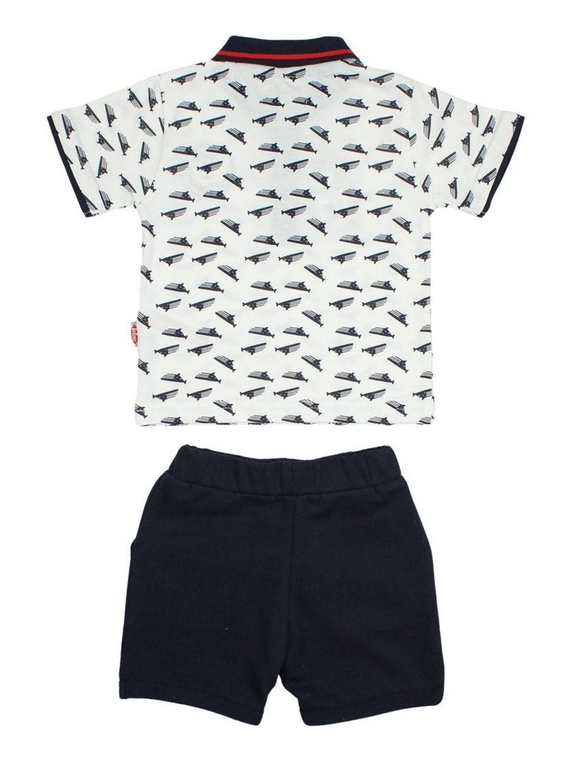 Lee Cooper - Ensemble Polo et Short  bébé Lee Cooper Bleu marine - Kiabi