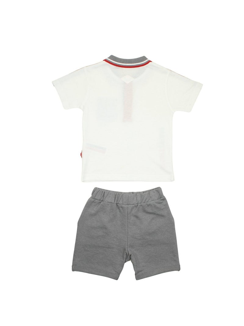 Lee Cooper - Ensemble Polo et Short  bébé Lee Cooper Gris - Kiabi