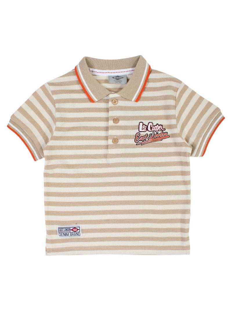 Lee Cooper - Ensemble Polo et Short garçon Lee Cooper Beige - Kiabi