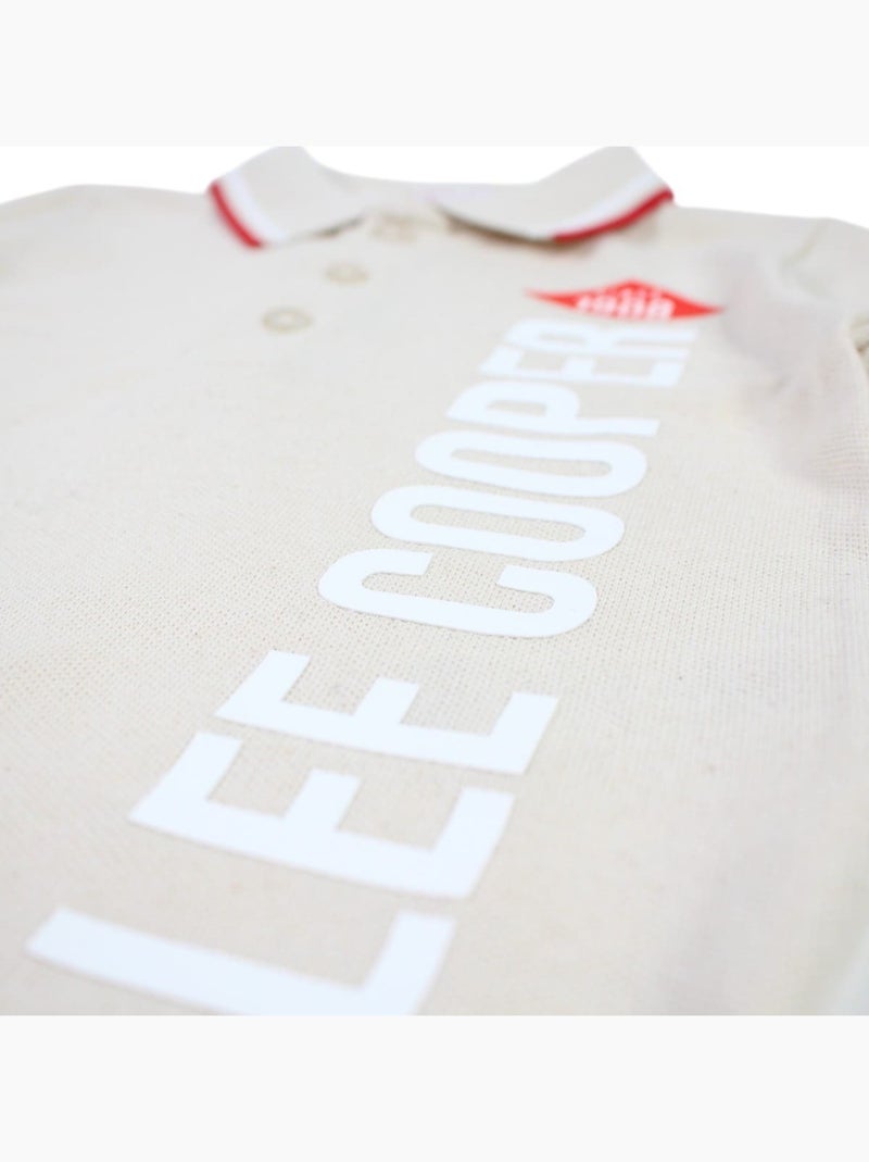 Lee Cooper - Ensemble Polo et Short garçon Lee Cooper Beige - Kiabi