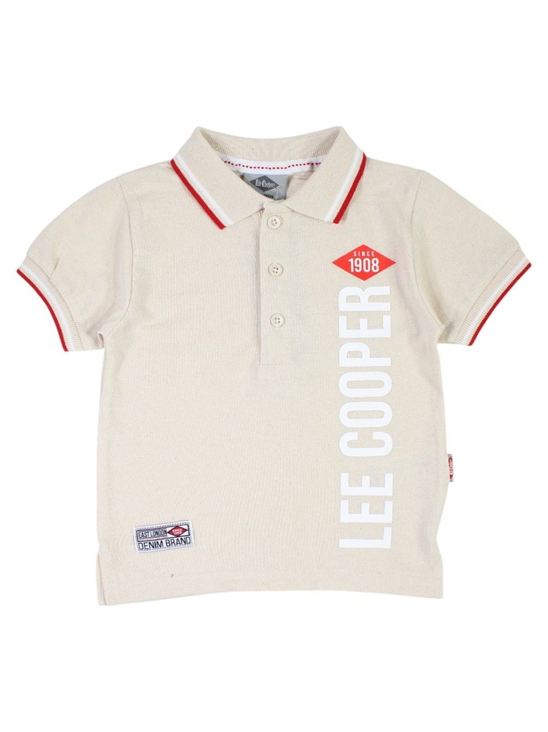 Lee Cooper - Ensemble Polo et Short garçon Lee Cooper Beige - Kiabi