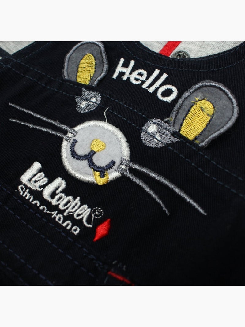 Lee Cooper - Ensemble Polo manches longues avec Salopette bébé Lee Cooper Noir - Kiabi