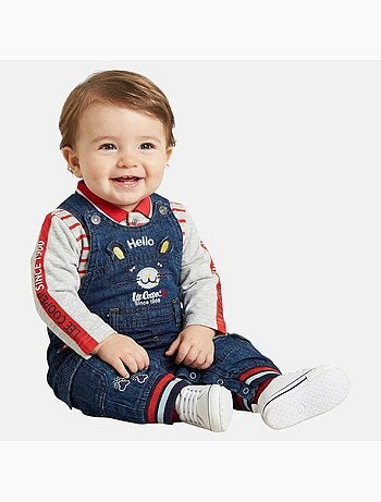 Lee Cooper - Ensemble Polo manches longues avec Salopette bébé