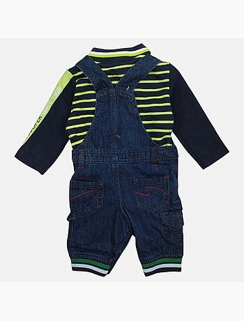 Lee Cooper - Ensemble Polo manches longues avec Salopette bébé