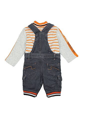 Salopette Bébé Garçon à Carreaux - Marine/blanc | Paris