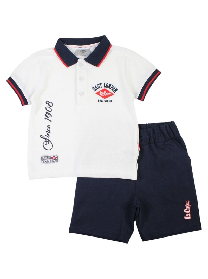 Lee Cooper - Ensemble ​​Polo short Imprimé Lee Cooper Blanc - Kiabi