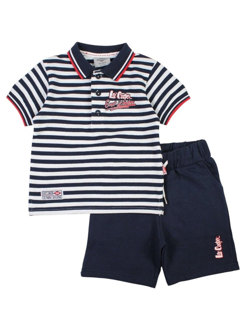 Lee Cooper - Ensemble ​​Polo short Imprimé Lee Cooper Bleu marine - Kiabi