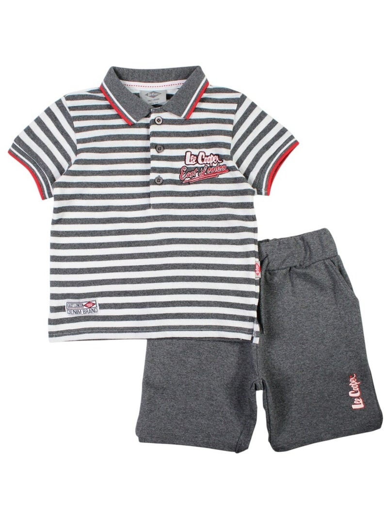 Lee Cooper - Ensemble ​​Polo short Imprimé Lee Cooper Gris - Kiabi