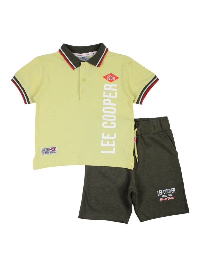 Lee Cooper - Ensemble ​​Polo short Imprimé Lee Cooper Vert - Kiabi