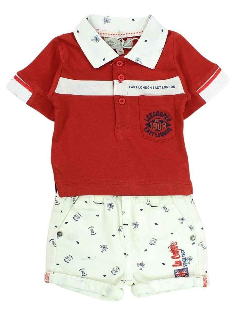 Lee Cooper - Ensemble ​​Polo short Imprimé Logo Rouge - Kiabi