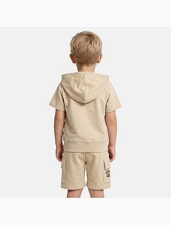 Lee cooper - ensemble polo zippé manches courtes et short