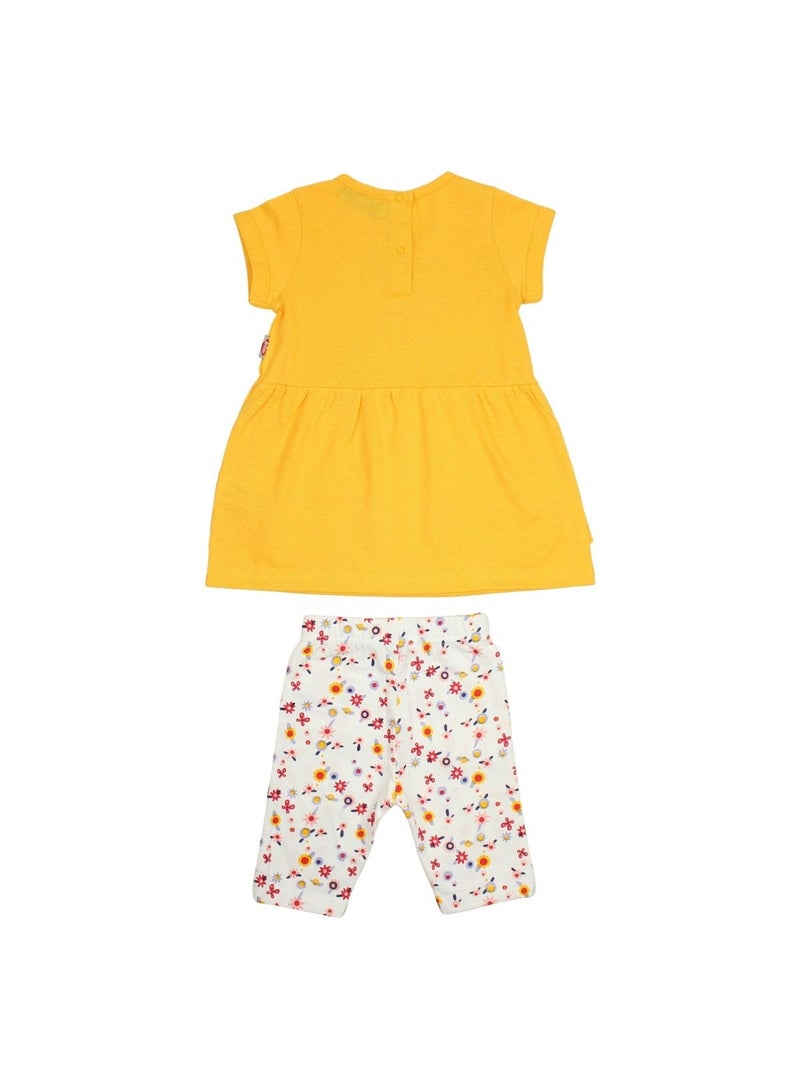 Lee Cooper - Ensemble Robe et Legging bébé Lee Cooper Jaune - Kiabi