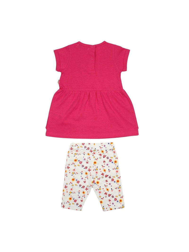 Lee Cooper - Ensemble Robe et Legging  bébé Lee Cooper Rose fushia - Kiabi