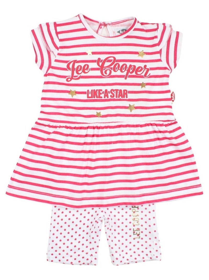 Lee Cooper - Ensemble Robe legging Imprimé Lee Cooper Rouge - Kiabi