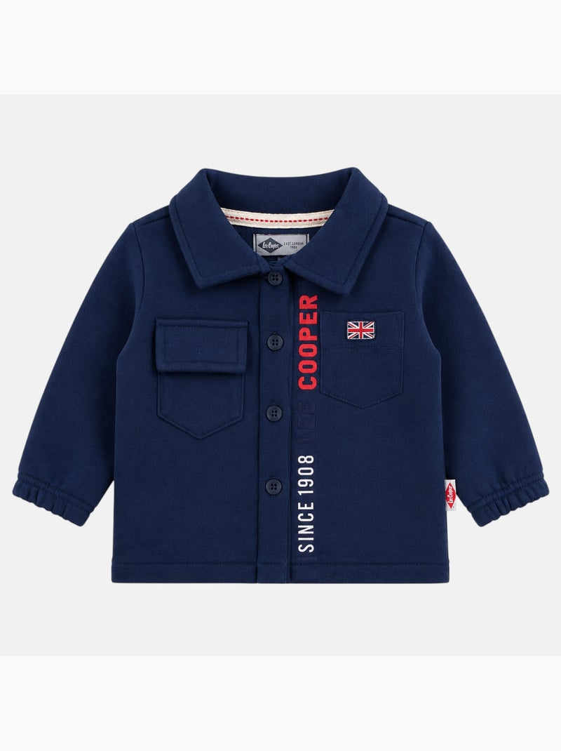 Lee cooper - ensemble surchemise boutonnée et pantalon de jogging Bleu marine - Kiabi