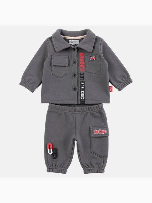 Lee cooper - ensemble surchemise boutonnée et pantalon de jogging - Kiabi Lee cooper - ensemble surchemise boutonnée et pantalon de jogging - Kiabi