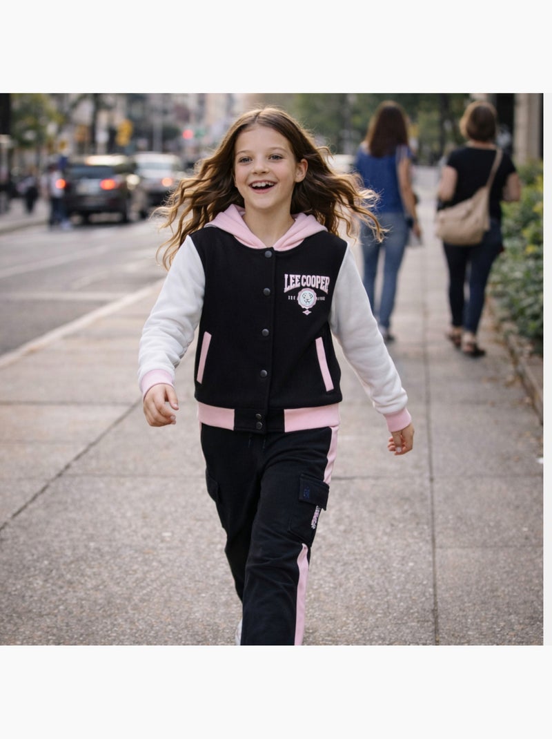 Lee Cooper - Ensemble survêtement fille avec une veste manches longues et un jogging Noir - Kiabi
