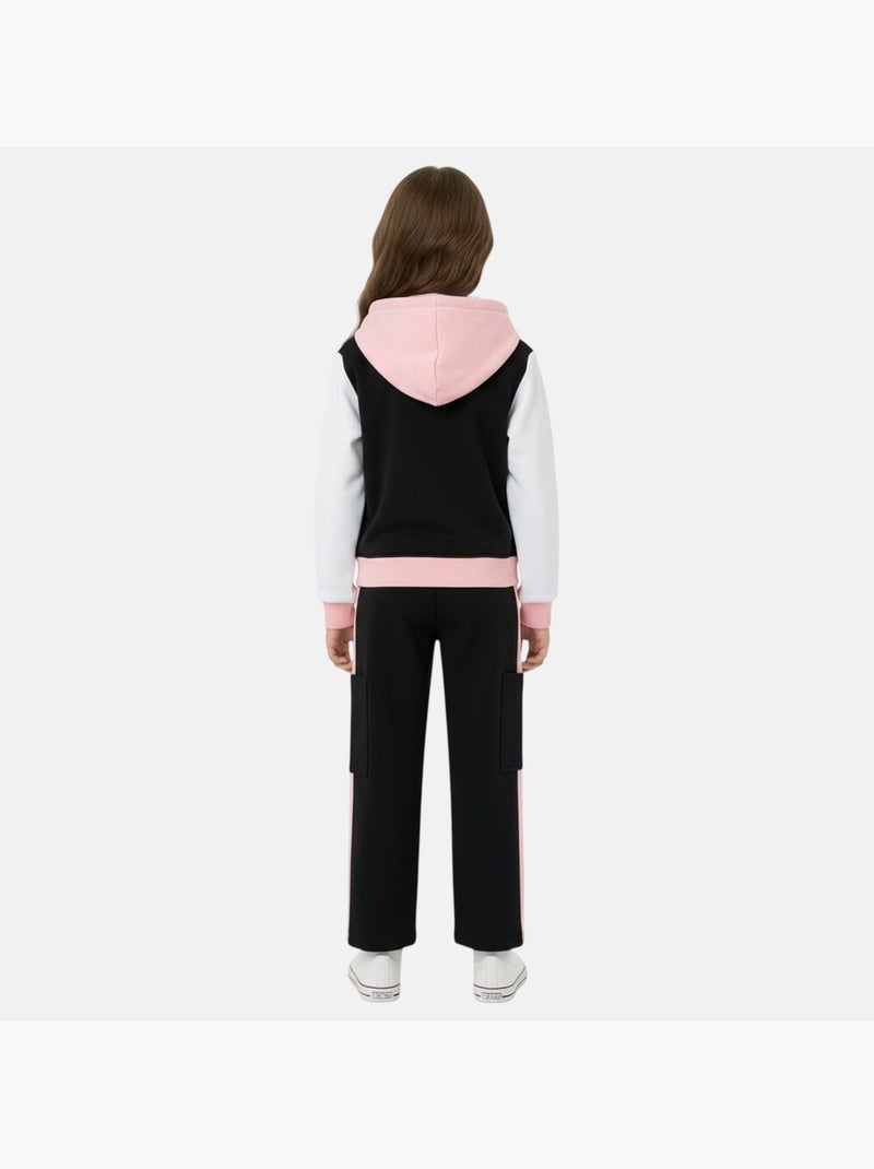 Lee Cooper - Ensemble survêtement fille avec une veste manches longues et un jogging Noir - Kiabi
