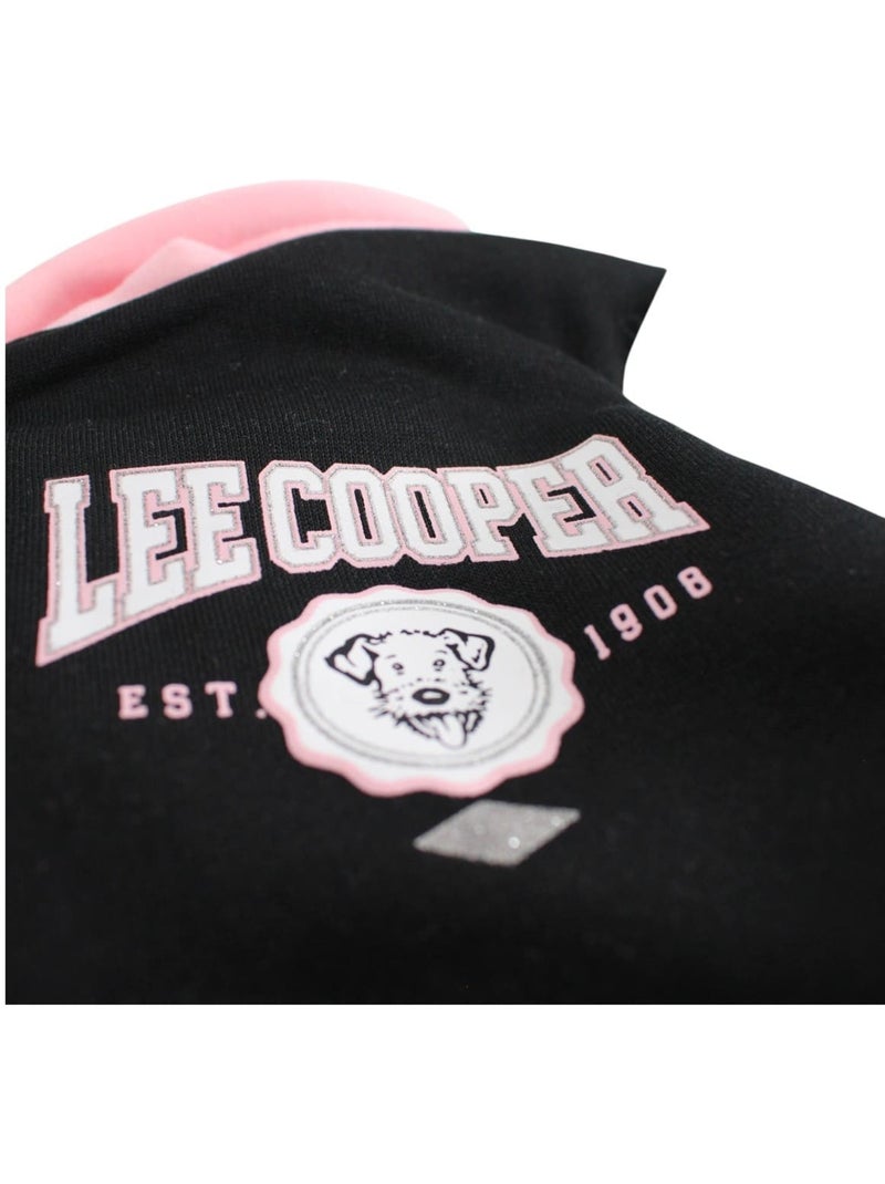 Lee Cooper - Ensemble survêtement fille avec une veste manches longues et un jogging Noir - Kiabi