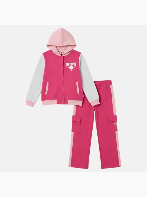Lee Cooper - Ensemble survêtement fille avec une veste manches longues et un jogging - Kiabi